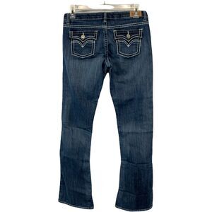 Levis Junior Bootcut Jeans Size 16 REG Blue Low Rise Stretch Denim Flap Pockets